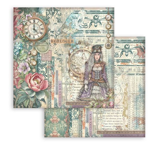 Bloc de papier scrapbooking &laquo; Gardens of Time &raquo;