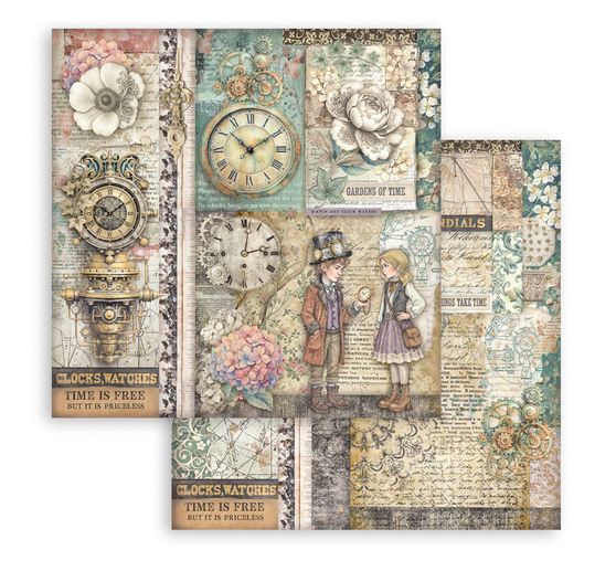 Bloc de papier scrapbooking &laquo; Gardens of Time &raquo;