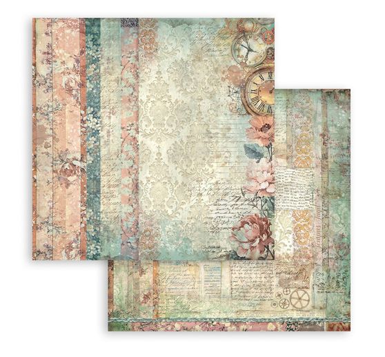 Bloc de papier scrapbooking &laquo; Gardens of Time Backgrounds &raquo;