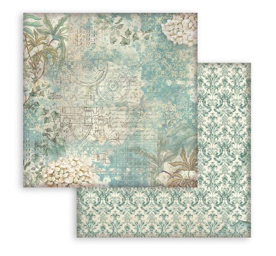 Bloc de papier scrapbooking &laquo; Gardens of Time Backgrounds &raquo;