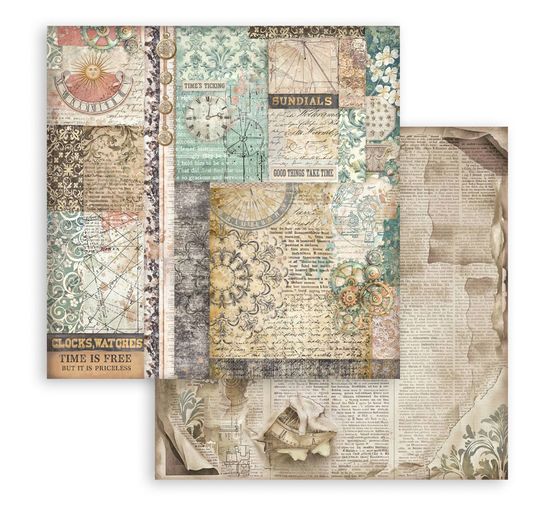 Bloc de papier scrapbooking &laquo; Gardens of Time Backgrounds &raquo;