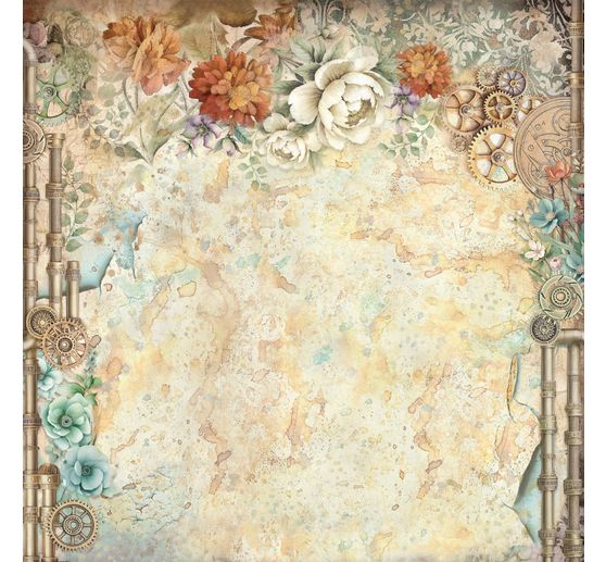 Bloc de papier scrapbooking &laquo; Gardens of Time Backgrounds &raquo;