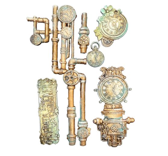 Moule en silicone A5 &laquo; Gardens of Time &raquo;, Clocks and Tubes