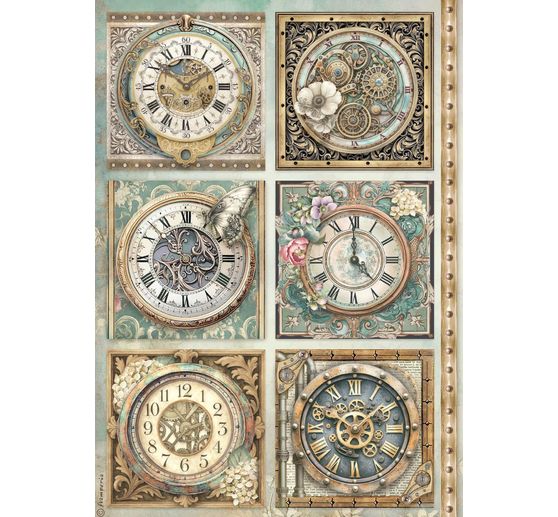 Motif straw silk assortment "Gardens of Time", DIN A4, set of 6
