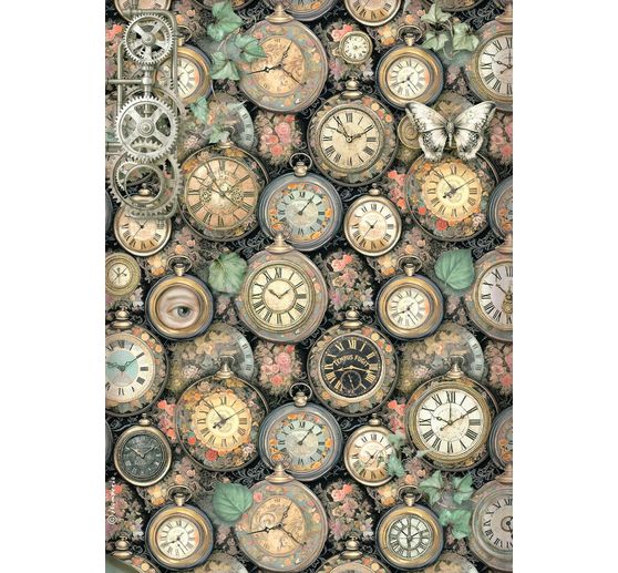 Motif straw silk assortment "Gardens of Time", DIN A4, set of 6