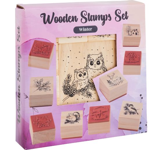Set de tampons en bois VBS &laquo; Hiver &raquo;