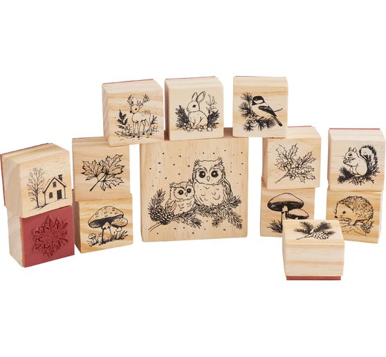 Set de tampons en bois VBS &laquo; Hiver &raquo;
