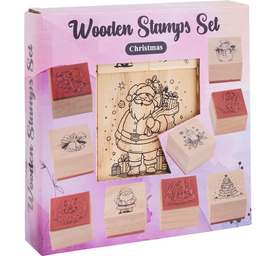 Set de tampons en bois VBS &laquo; No&euml;l &raquo;