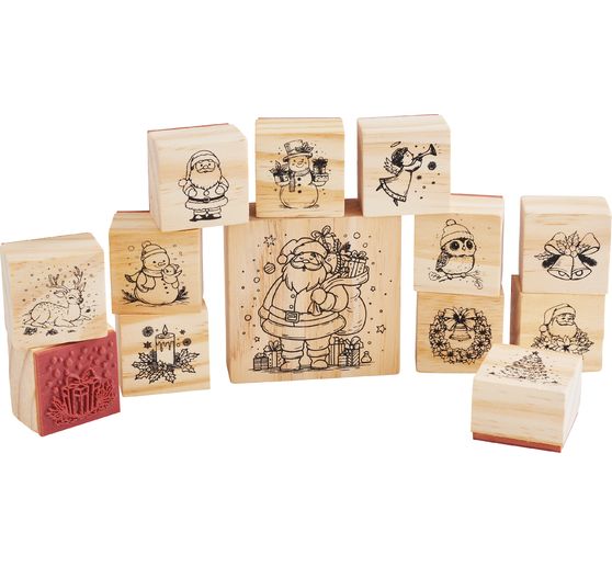 Set de tampons en bois VBS &laquo; No&euml;l &raquo;