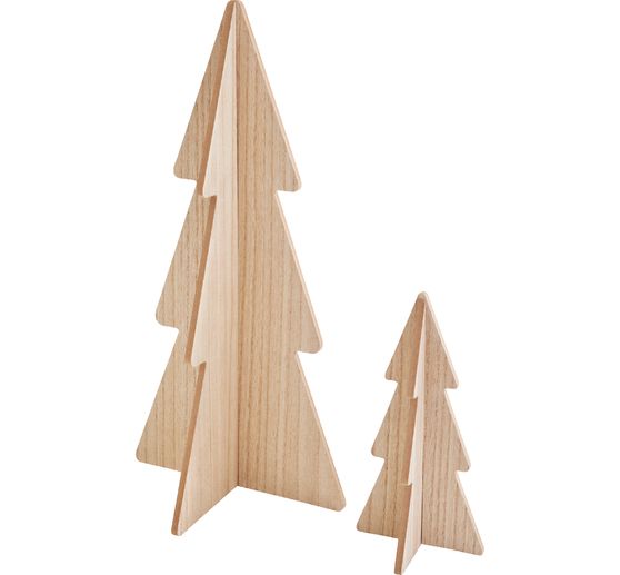 D&eacute;coration &agrave; embo&icirc;ter en bois VBS &laquo; Silhouette sapin &raquo;