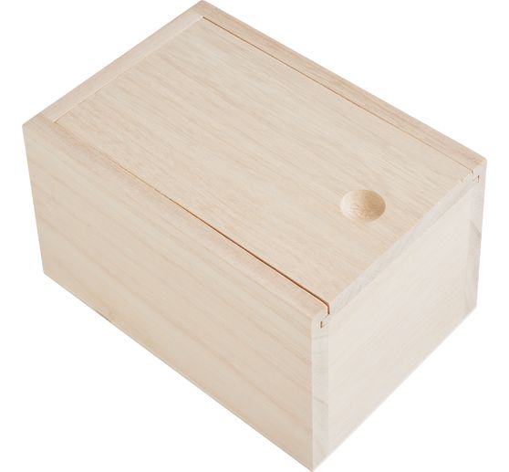 Bo&icirc;te en bois / bo&icirc;te &agrave; th&eacute; avec couvercle coulissant VBS