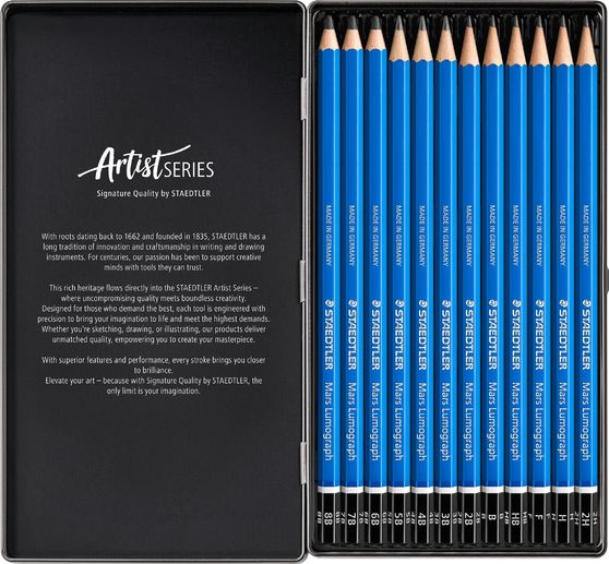 Crayons graphite Staedtler Mars Lumograph, 12 pc.