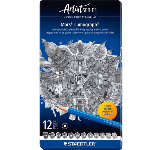 Crayons graphite Staedtler Mars Lumograph, 12 pc.