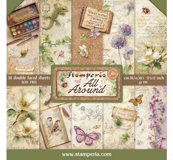 Bloc de papier scrapbooking &laquo; All Around &raquo;