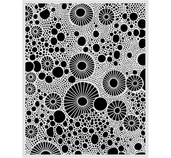 Pochoir &laquo; All Around - Rings &raquo;, 20 x 25 cm