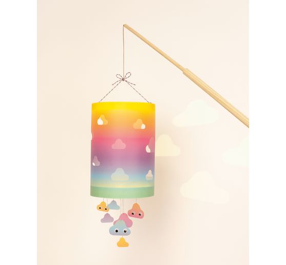 Kit cr&eacute;atif lanterne, lumi&egrave;re LED incluse &laquo; Arc-en-ciel &raquo;