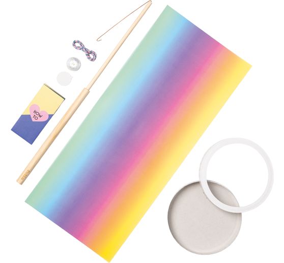 Kit cr&eacute;atif lanterne, lumi&egrave;re LED incluse &laquo; Arc-en-ciel &raquo;