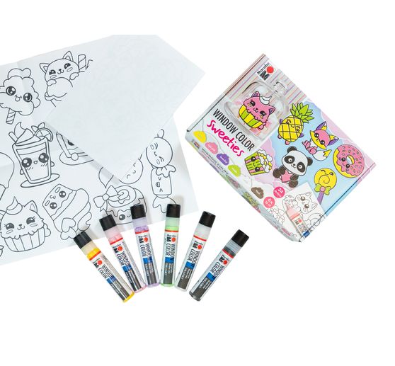 Window Color Marabu &laquo; Sweeties &raquo;, 6 x 25 ml