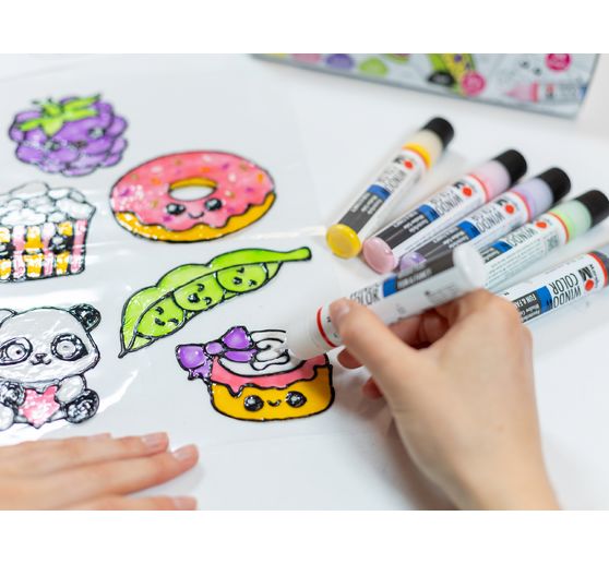 Window Color Marabu &laquo; Sweeties &raquo;, 6 x 25 ml