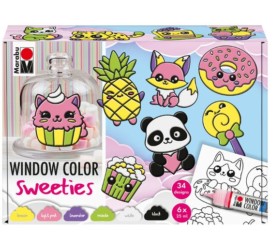 Window Color Marabu &laquo; Sweeties &raquo;, 6 x 25 ml