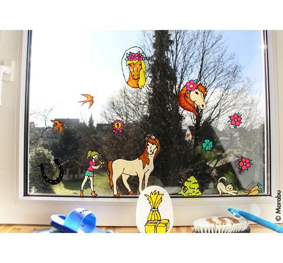 Window Color KiDs &laquo; Ferme aux poneys &raquo;, 6 x 25 ml