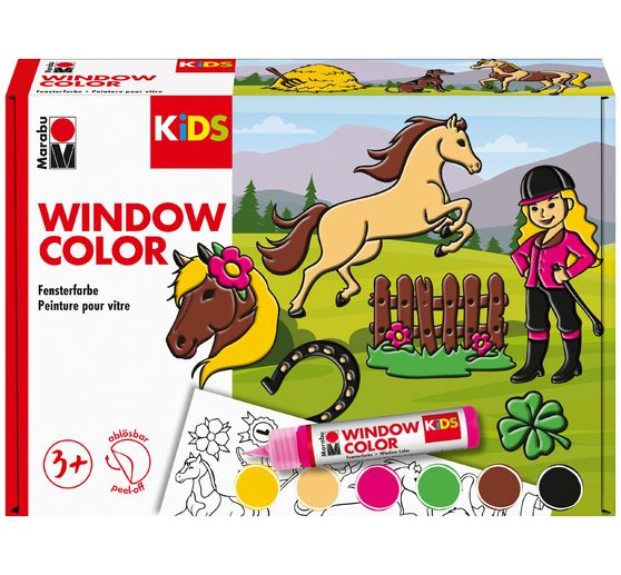 Window Color KiDs &laquo; Ferme aux poneys &raquo;, 6 x 25 ml