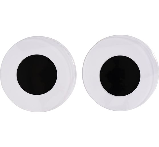 Yeux mobiles autocollants &laquo; XL &raquo;, &Oslash; 75 mm