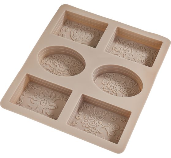 Moule &agrave; savon en silicone VBS &laquo; Ornements &raquo;