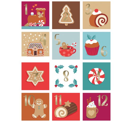 Sticker advent numbers "Christmas Bakery"