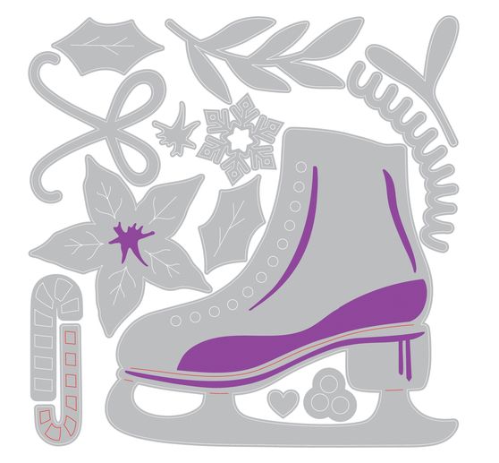Gabarit d&rsquo;estampe Sizzix Thinlits &laquo; On Ice &raquo;