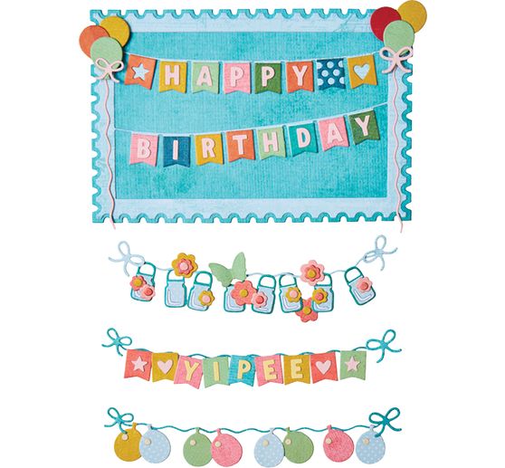 Gabarit d'estampe Sizzix Thinlits &laquo; All about Banners &raquo;