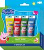 Peintures au doigt Noris junior &laquo; Peppa Pig &raquo;, 4 x 75 ml