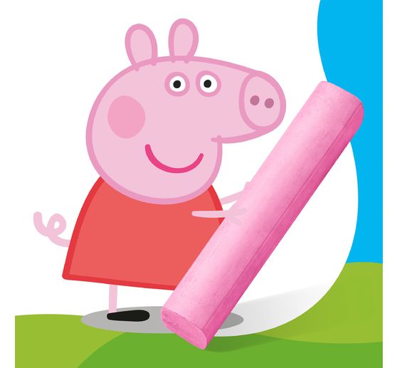 Craies de trottoir Noris junior &laquo; Peppa Pig &raquo;, 6 couleurs