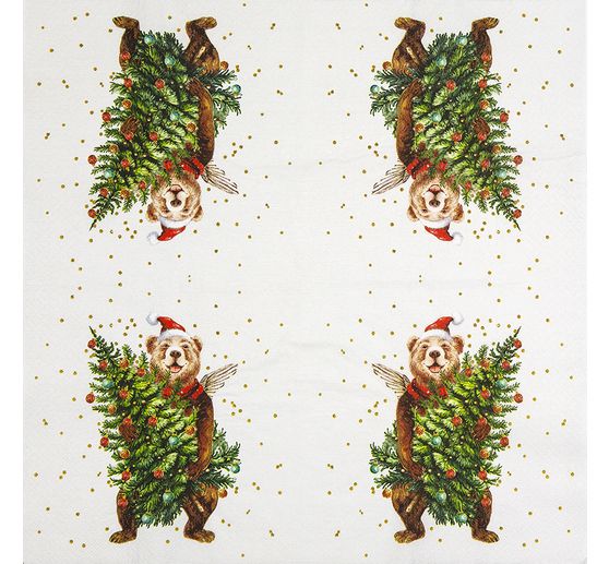 Serviette &laquo; Beary Christmas &raquo;