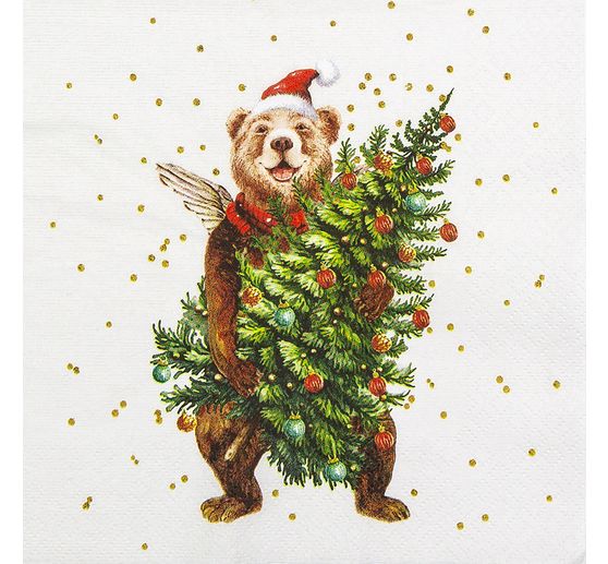 Serviette &laquo; Beary Christmas &raquo;
