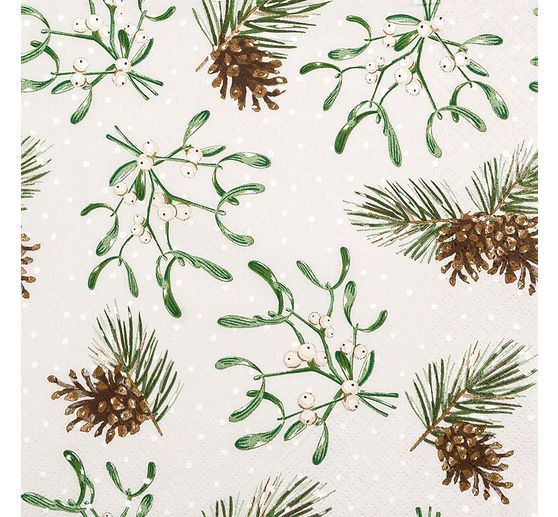 Serviette &laquo; Sweet Mistletoe &raquo;