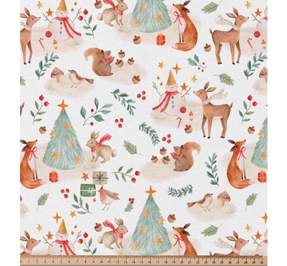 Tissu coton au m&egrave;tre &laquo; Magie de la for&ecirc;t &raquo;