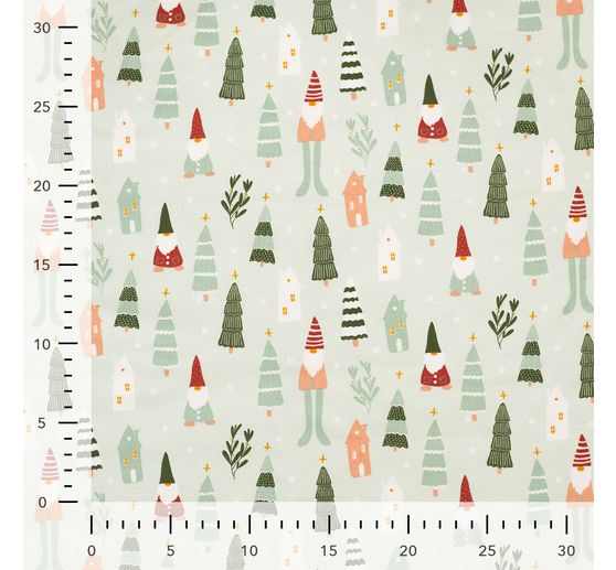 Tissu jersey au m&egrave;tre &laquo; Lutin de No&euml;l &raquo;