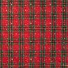 Cotton poplin fabric hot foil "Tartan with stars"
