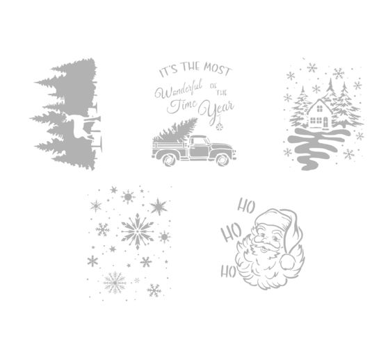 Set de pochoirs VBS &laquo; P&eacute;riode de No&euml;l &raquo;