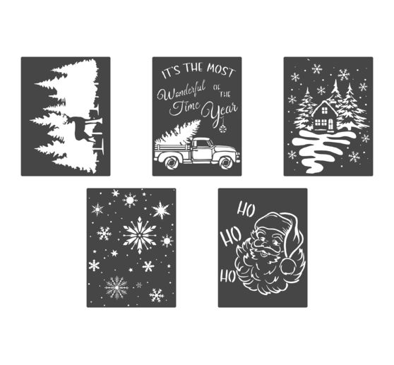 Set de pochoirs VBS &laquo; P&eacute;riode de No&euml;l &raquo;