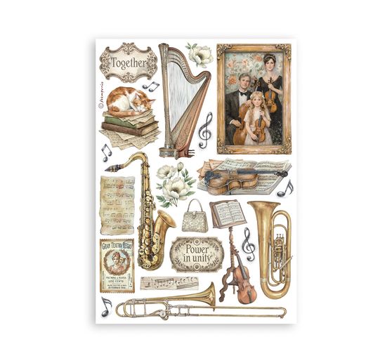 Washi Pad Stamperia &laquo; Symphony &raquo;