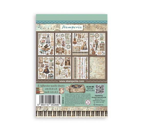Washi Pad Stamperia &laquo; Symphony &raquo;