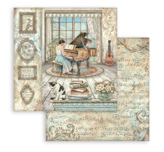 Bloc de papier scrapbooking Stamperia &laquo; Symphony &raquo;
