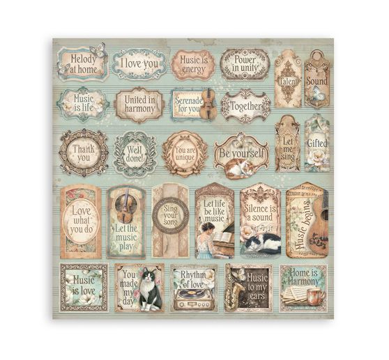 Bloc de papier scrapbooking Stamperia &laquo; Symphony &raquo;