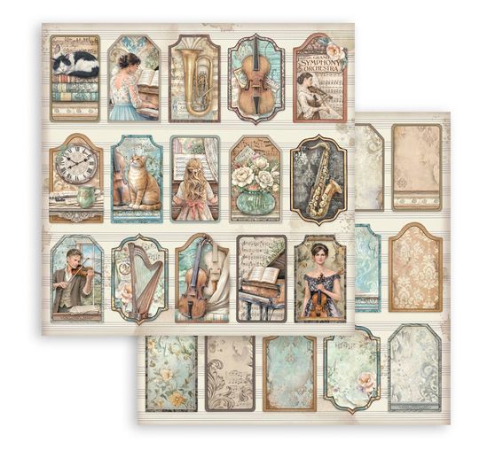 Bloc de papier scrapbooking Stamperia &laquo; Symphony &raquo;