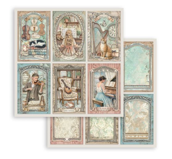 Bloc de papier scrapbooking Stamperia &laquo; Symphony &raquo;