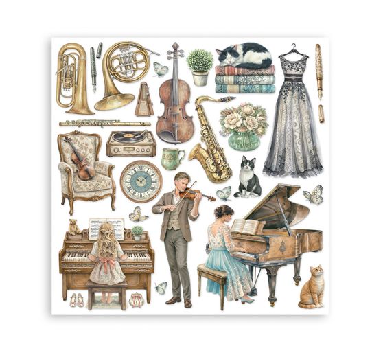 Bloc de papier scrapbooking Stamperia &laquo; Symphony &raquo;