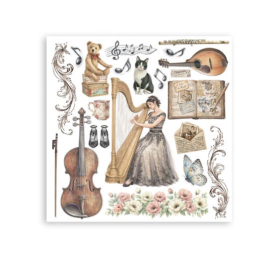 Assortiment de Rub On Stamperia &laquo; Symphony &raquo;