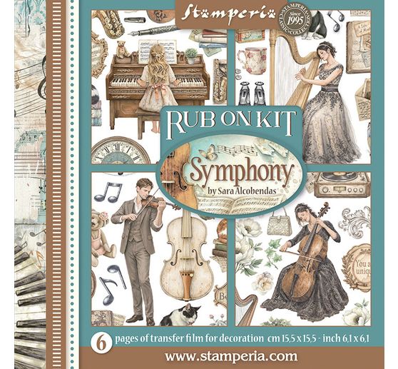 Assortiment de Rub On Stamperia &laquo; Symphony &raquo;